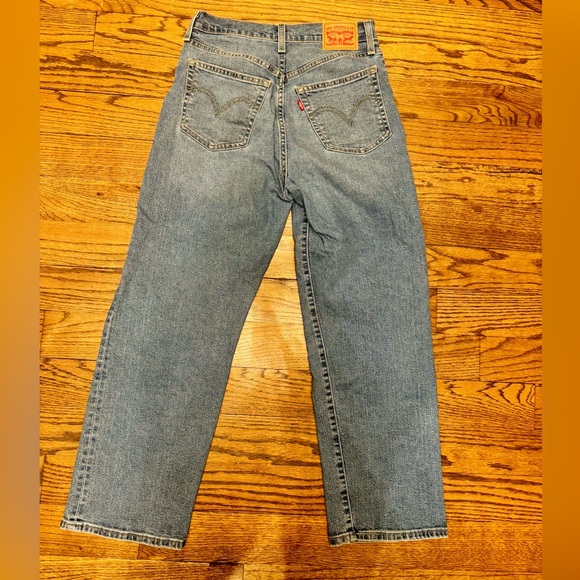 Levi’s Ribcage Straight Ankle Jeans 27 High Rise Light Wash - Picture 3 of 4